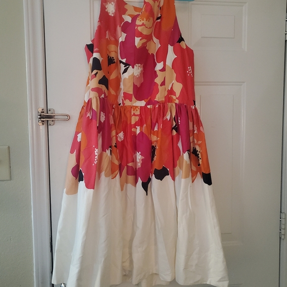Calvin Klein Plus Size 20W Floral Tea Dress - Picture 6 of 8